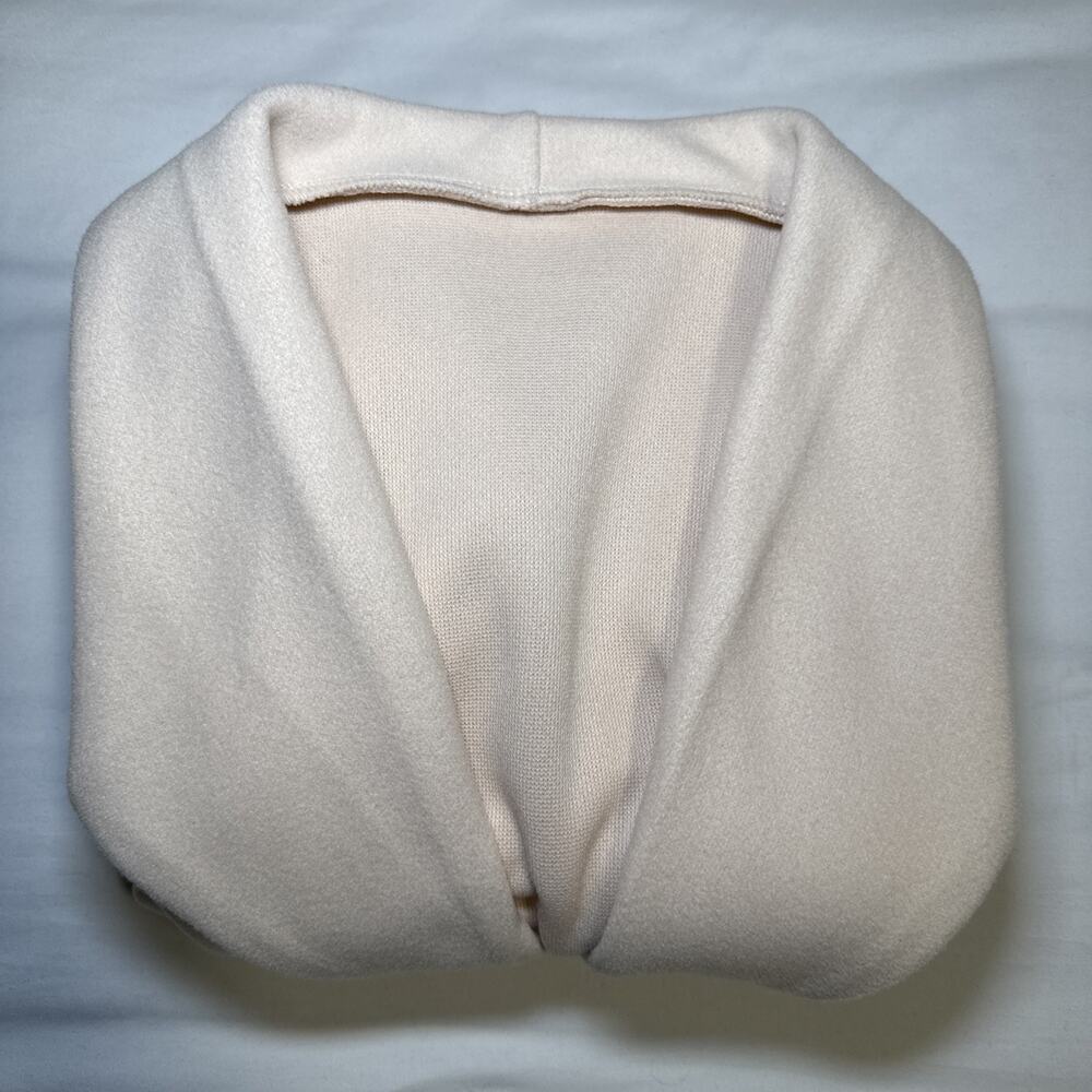 Womens Cream One Button Collared Coat Jacket Blazer Oversize Size XL Pockets EUC - Picture 13 of 13